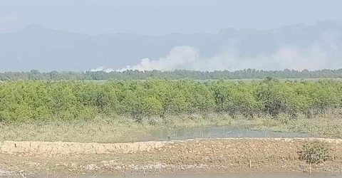 টেকনাফ সীমান্তে ফের গোলাগুলি