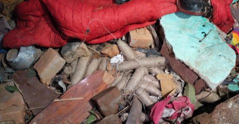 বিস্ফোরণে বিধ্বস্ত ওই বসতবাড়িতে তৈরি করা হতো পটকা
