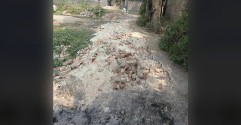 সরকারি রাস্তা ভেঙে ফেললেন মেম্বার!