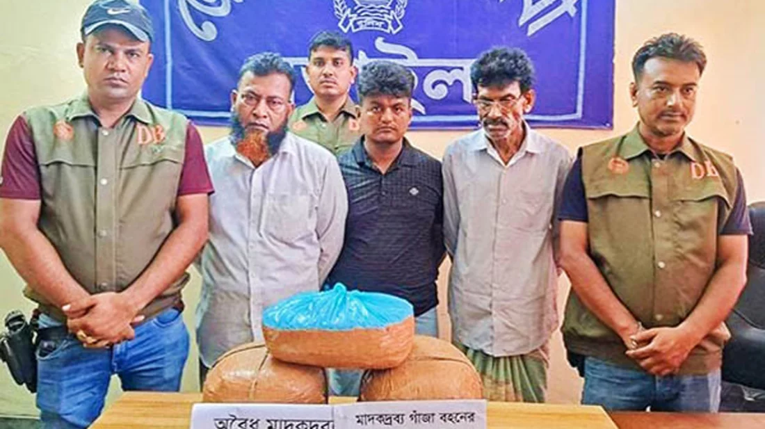 লোহাগড়ায় ১০ কেজি গাঁজাসহ ৩ মাদক কারবারি গ্রেপ্তার