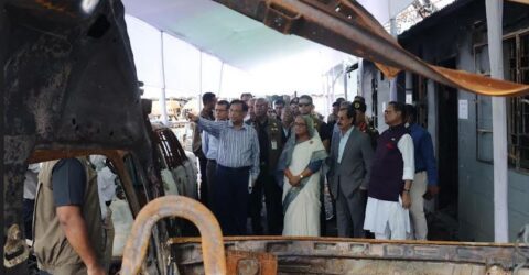 দুর্যোগ ব্যবস্থাপনা বিভাগ ও সেতু ভবন পরিদর্শনে প্রধানমন্ত্রী