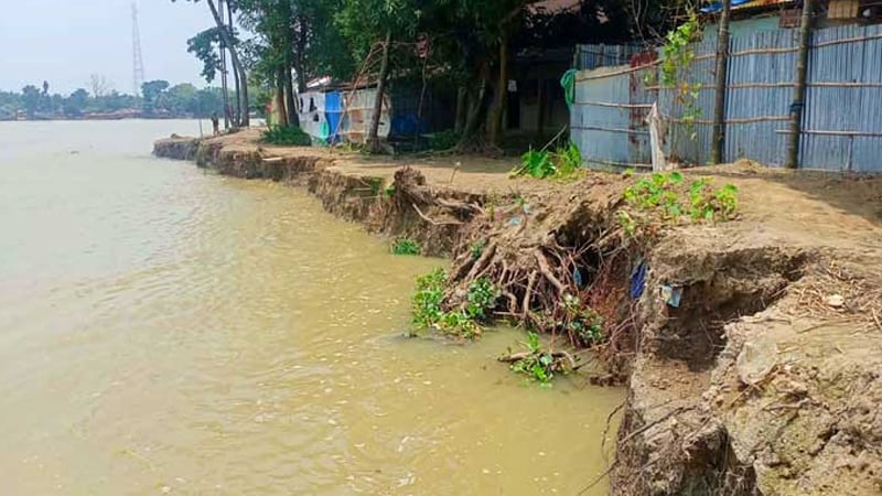 গাইবান্ধায় বিপৎসীমার নিচে সব নদীর পানি, ভাঙন অব্যাহত
