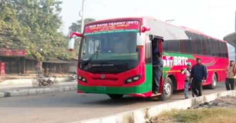 বিআরটি করিডোরে এসি বাস পরিষেবা চালু