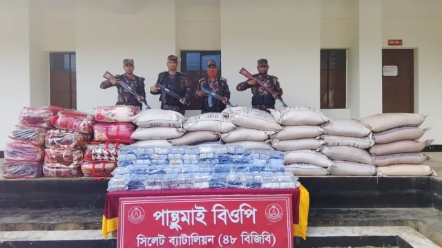 সিলেট সীমান্তে ১ কোটি টাকার ভারতীয় চোরাই পণ্য জব্দ