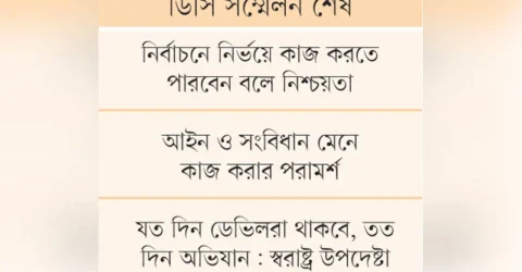 সুষ্ঠু নির্বাচন আয়োজনে মাঠে নামার নির্দেশ