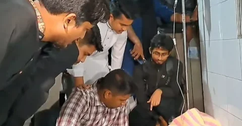 মোজাম্মেল হকের বাড়িতে ভাঙচুর ও সংঘর্ষ: আহতদের দেখতে হাসপাতালে হাসনাত ও সারজিস