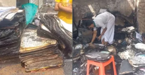 চাঁদপুরে ‘রহস্যের আগুনে’ পুড়ল কয়েক হাজার দলিল