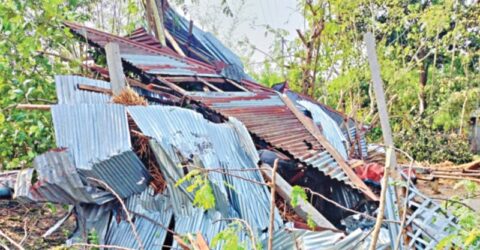 কালবৈশাখীতে ঘরবাড়ি ফসলের ব্যাপক ক্ষতি