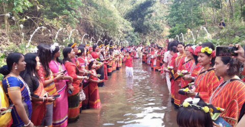 খাগড়াছড়িতে ত্রিপুরাদের বৈসু উৎসব শুরু