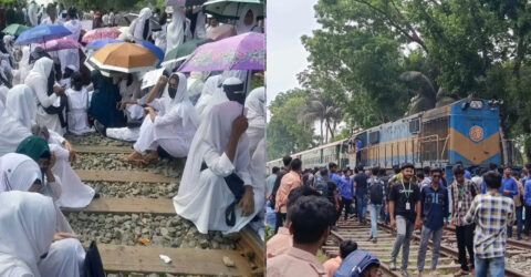 খুলনায় ট্রেন আটকে দিল শিক্ষার্থীরা, সারাদেশের সঙ্গে যোগাযোগ বন্ধ
