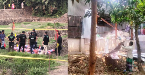 মর্টার শেল বিস্ফোরণে কেঁপে উঠল গ্রাম, বাড়িঘর ক্ষতিগ্রস্ত