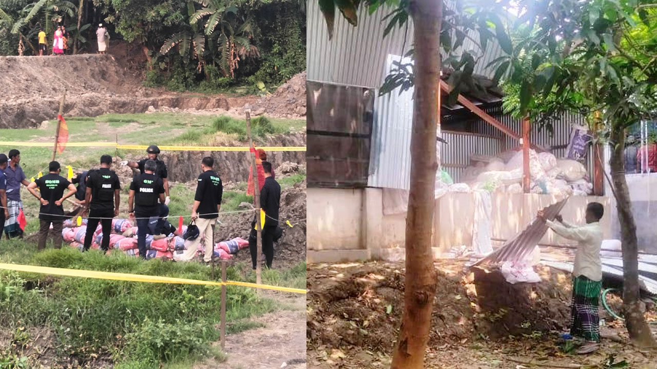 মর্টার শেল বিস্ফোরণে কেঁপে উঠল গ্রাম, বাড়িঘর ক্ষতিগ্রস্ত