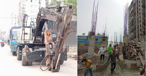 বনশ্রীতে রাজউকের অভিযান চলছে