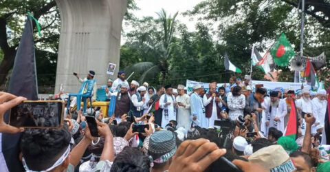 ম্যাস গেদারিং ফর ফিলিস্তিনে হাজার জনতা