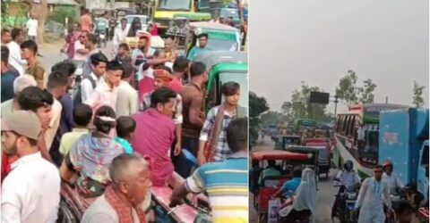 ইটভাটার ধোঁয়ায় ধান খেত নষ্ট, ক্ষতিপূরণ দাবি