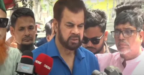 ফিলিস্তিনে হামলার প্রতিবাদে রাস্তায় ইলিয়াস কাঞ্চন