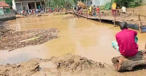 শেরপুরে আকস্মিক বন্যার শঙ্কা, সতর্কতায় মাইকিং