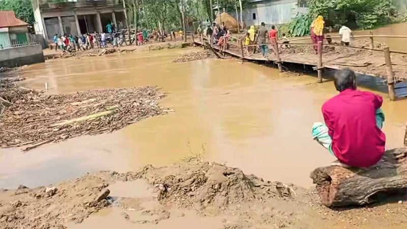 শেরপুরে আকস্মিক বন্যার শঙ্কা, সতর্কতায় মাইকিং