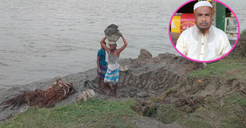 নদীর তীরের মাটি বিক্রি করে দিচ্ছেন বিএনপি নেতা