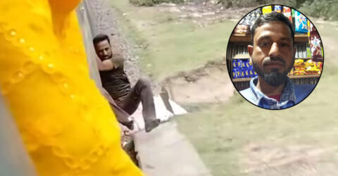 চোর সাজিয়ে চলন্ত ট্রেনের জানালা দিয়ে টে‌নে হিঁচড়ে ‌নেওয়া হলো দালালকে