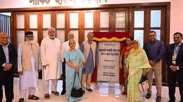 কালুরঘাট সেতুর ভিত্তিপ্রস্তর স্থাপন, নেই প্রধান উপদেষ্টার নাম
