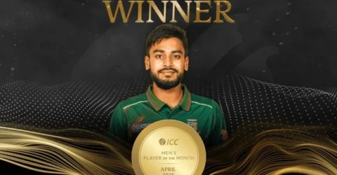 আইসিসির এপ্রিল মাসের সেরা মিরাজ