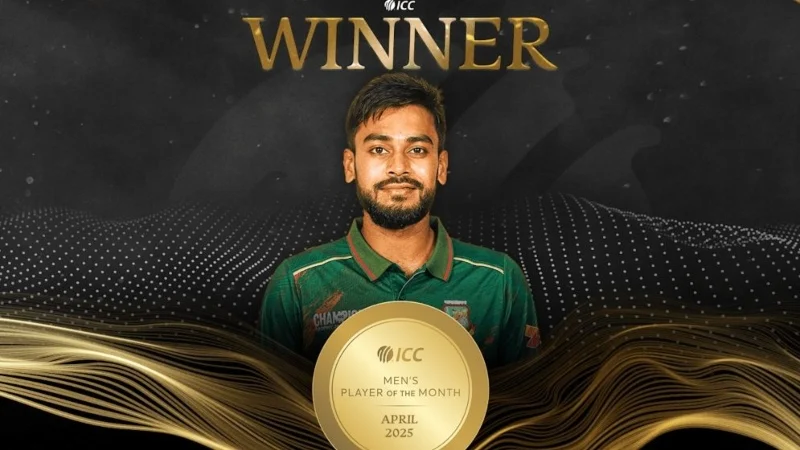 আইসিসির এপ্রিল মাসের সেরা মিরাজ